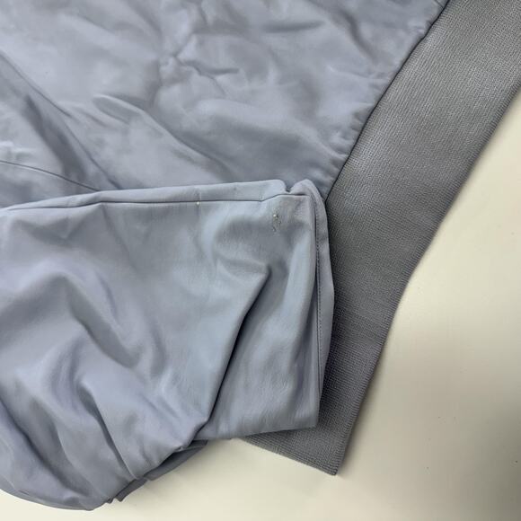 Aliette Jacket‎ Womens Medium Blue Nicole Cropped Puff Sleeve Bomber Zip Up NYC - Picture 12 of 12